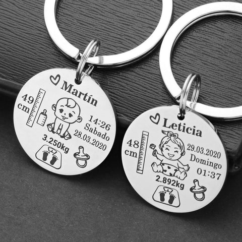 Image of Lovely Personalized Baby Boys Girls Keychain Name.