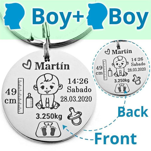 Image of Lovely Personalized Baby Boys Girls Keychain Name.