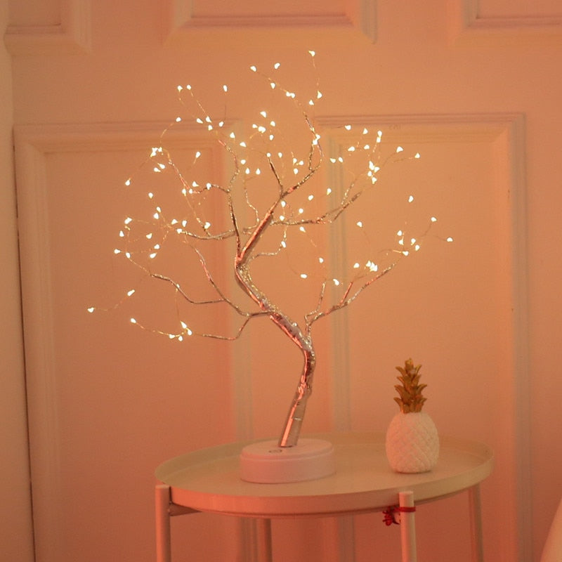 LED Night Light Mini Tree Copper Wire.