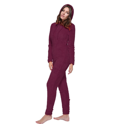 Image of Hood Sets Pyjamas Onesie For Women.