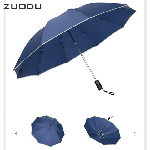 Image of LED Windproof Reverse Folding Umbrella.