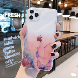 Vintage Colorful Marble Phone Case For iPhone 12 11 Pro Max.