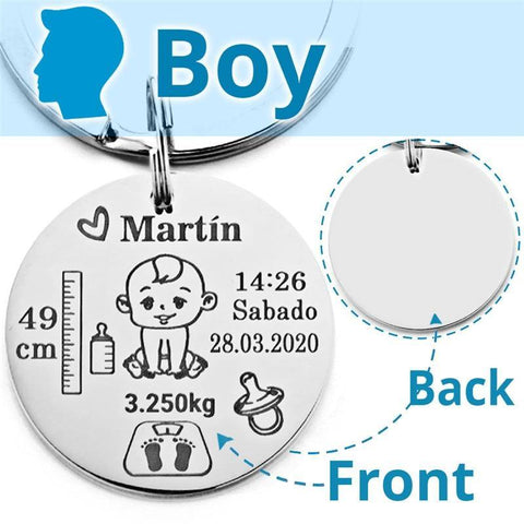 Image of Lovely Personalized Baby Boys Girls Keychain Name.