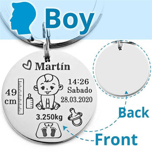 Lovely Personalized Baby Boys Girls Keychain Name.