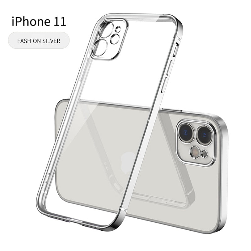 New Square Plating Soft Case For iPhone 11