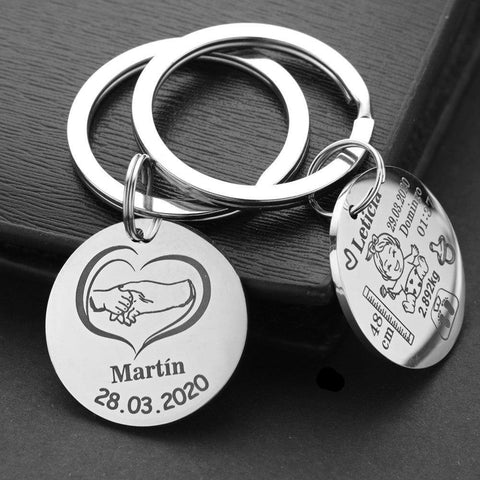 Image of Lovely Personalized Baby Boys Girls Keychain Name.