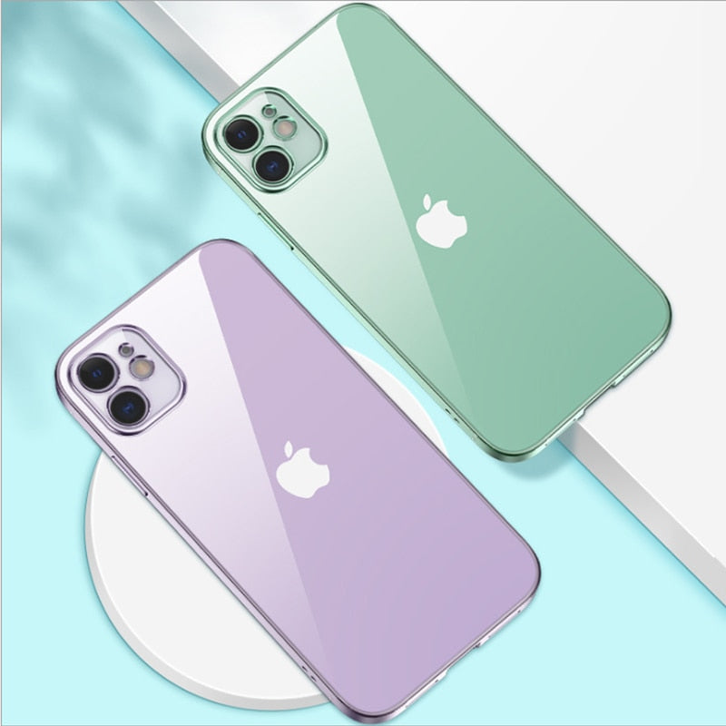 New Square Plating Soft Case For iPhone 11