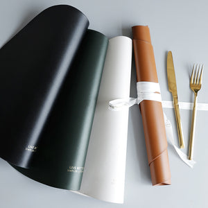 Tableware Pad Placemat Table Mat  PU Leather.