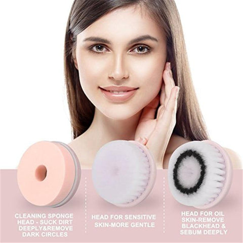 Image of Electric Facial Cleanser 3-In-1 Washing Brush Face Cleansing Brush.