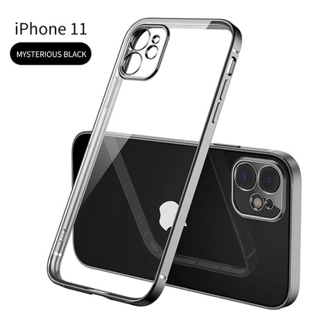 Image of New Square Plating Soft Case For iPhone 11