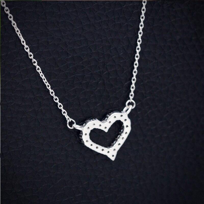 Sterling Silver Love Heart Necklaces.