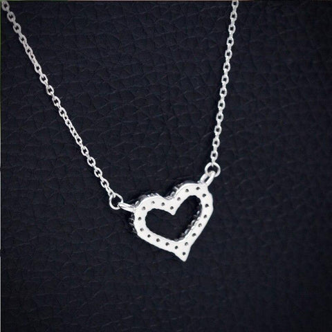 Image of Sterling Silver Love Heart Necklaces.