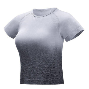 Short Sleeve  Yoga Set For Fitness Leggings + Cropped shirts.