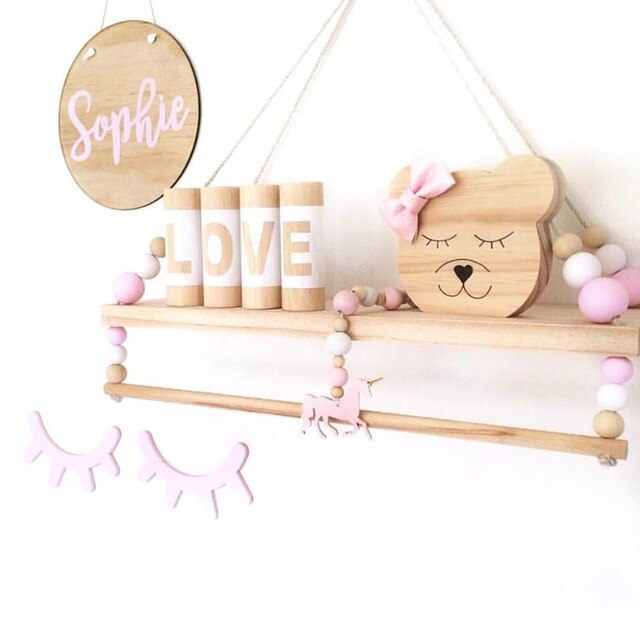 Wooden Beads Wall Decoration Display Rack