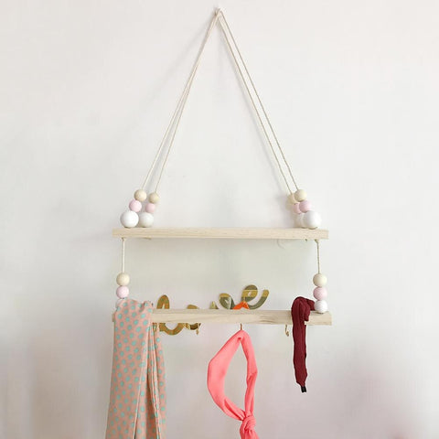 Image of Wooden Beads Wall Decoration Display Rack
