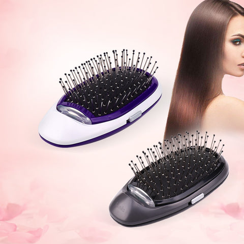 Image of Portable Electric Ionic Hairbrush.