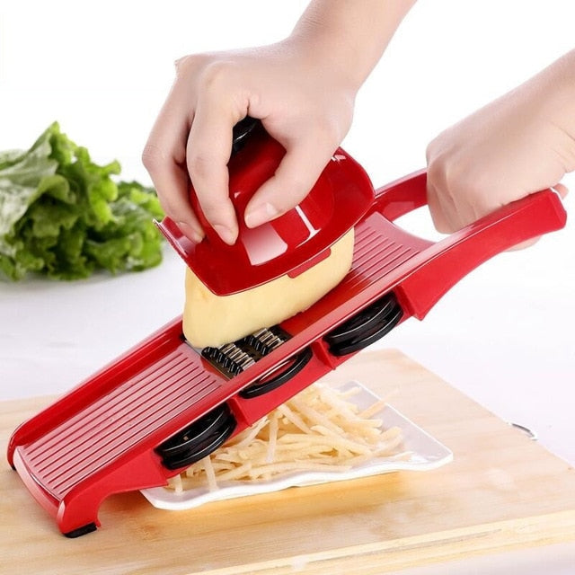 Mandoline Slicer Vegetable Cutter with Stainless Steel Blade.