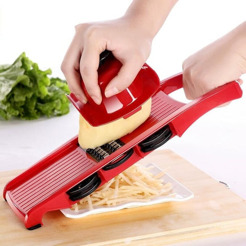 Image of Mandoline Slicer Vegetable Cutter with Stainless Steel Blade.