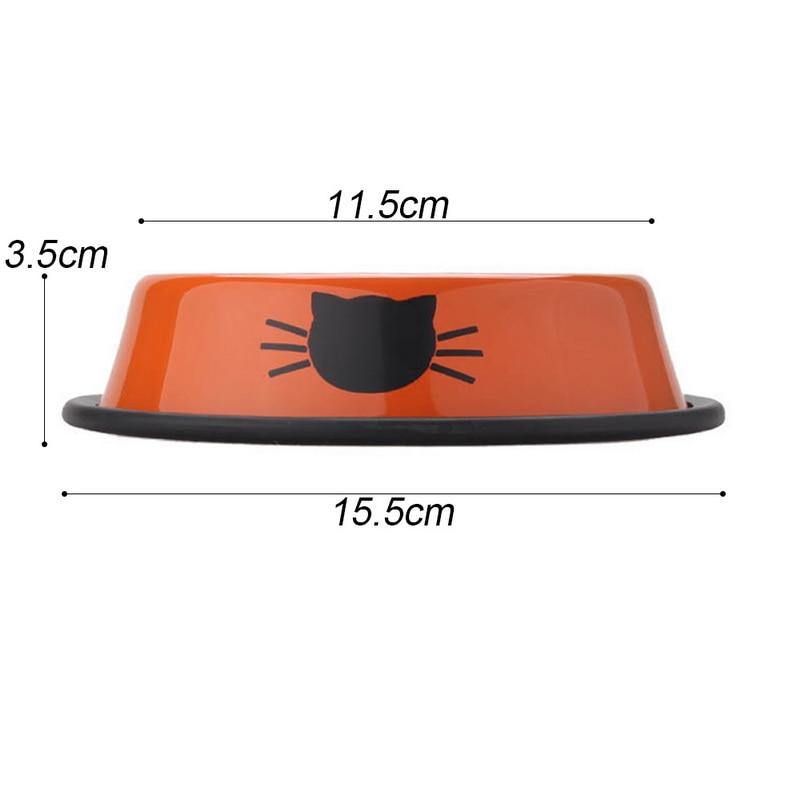 Stainless Steel Anti-skid Dogs Cats Water Bowl.