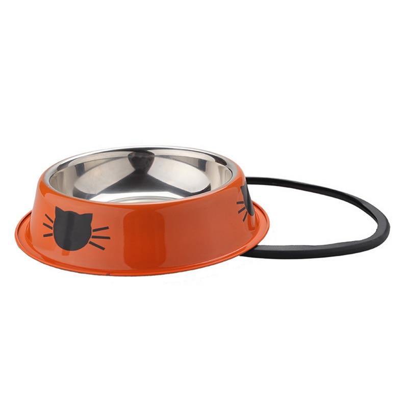 Stainless Steel Anti-skid Dogs Cats Water Bowl.
