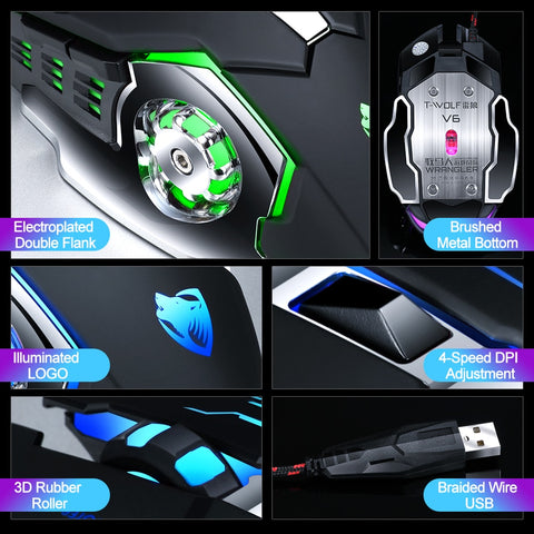 Image of Pro Gamer Gaming Mouse 8D 3200DPI.