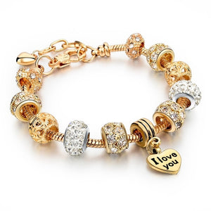 Crystal Heart Charm Bracelets