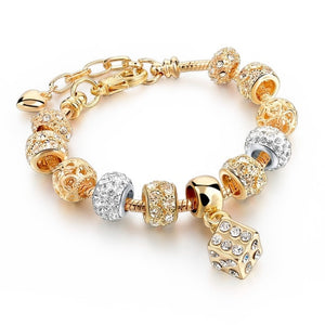 Crystal Heart Charm Bracelets