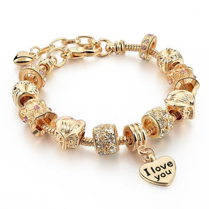 Crystal Heart Charm Bracelets