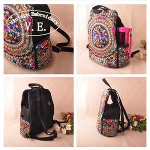 Vintage Embroidery Canvas Backpacks