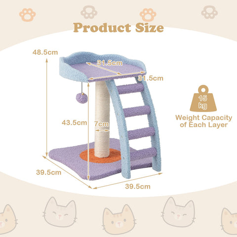 Image of 2-Tier Modern Cat Tree Tower for Indoor Cats