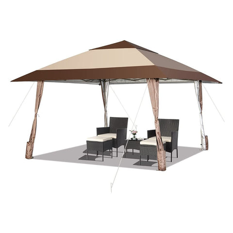 Image of 4 X 4 M Rolling Pop up Gazebo with Wheels